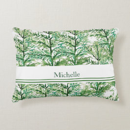 Almofada Decorativa Padrão de árvore artístico personalizado pintado à