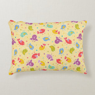 Almofada Decorativa Padrão de bebê com pássaros fofos