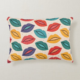 Almofada Decorativa Padrão de Beijo