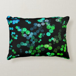 Almofada Decorativa Padrão de bolha Abstrato de Seagreen Verde Azul