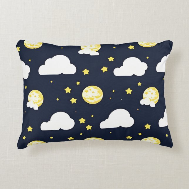 Almofada Decorativa Padrão de Céu Noturno (Frente)