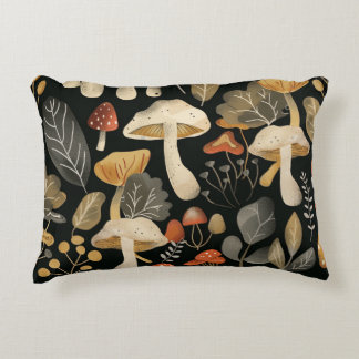 Almofada Decorativa Padrão de Cogumelo Whimsical