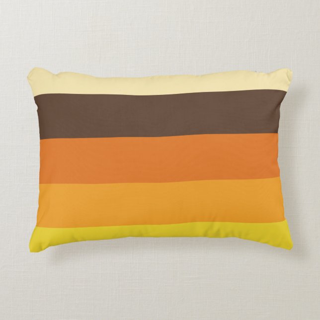 Almofada Decorativa Padrão de cores com distribuição retrorativa 70s (Frente)