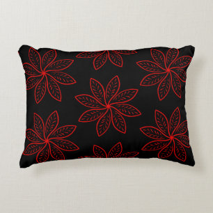 Almofada Decorativa Padrão de Crimson em Preto