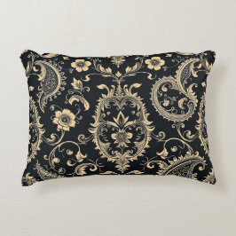 Almofada Decorativa Padrão de damasco de paisley vintage elegante
