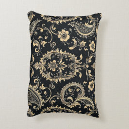 Almofada Decorativa Padrão de damasco de paisley vintage elegante