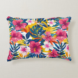 Almofada Decorativa Padrão de Design de Paraíso Floral Tropical Vibran