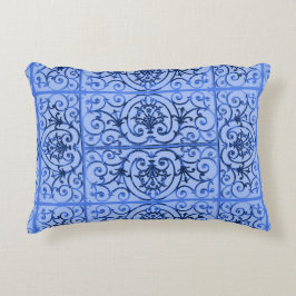 Almofada Decorativa Padrão de deslocamento azul