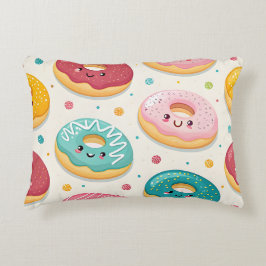 Almofada Decorativa Padrão de Donuts
