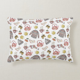 Almofada Decorativa Padrão de Elementos do outono de Cozy