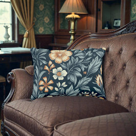 Almofada Decorativa Padrão de Estilo Botânico Inspirado em William Mor
