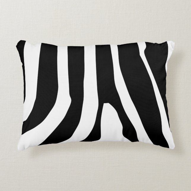 Almofada Decorativa Padrão de faixas de impressão zebra (Frente)