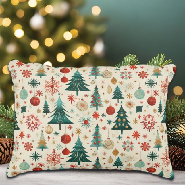 Almofada Decorativa Padrão de Festas de Inverno Festivas (Criador carregado)