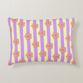 Almofada Decorativa Padrão de Flor de Estirpe Roxo Retroativo
