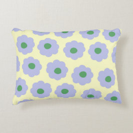 Almofada Decorativa Padrão de Flor de Hippie Verde Azul de Pré-Disquet