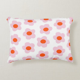 Almofada Decorativa Padrão de Flor de Hippie Vermelho Pink