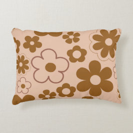 Almofada Decorativa Padrão de Flor de Hippie Y2K do Forno de Outono Ca