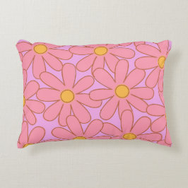 Almofada Decorativa Padrão de Flor Púrpura de Púrpura de Pré-Papoila