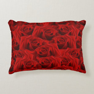 Almofada Decorativa Padrão de Flor Vermelho