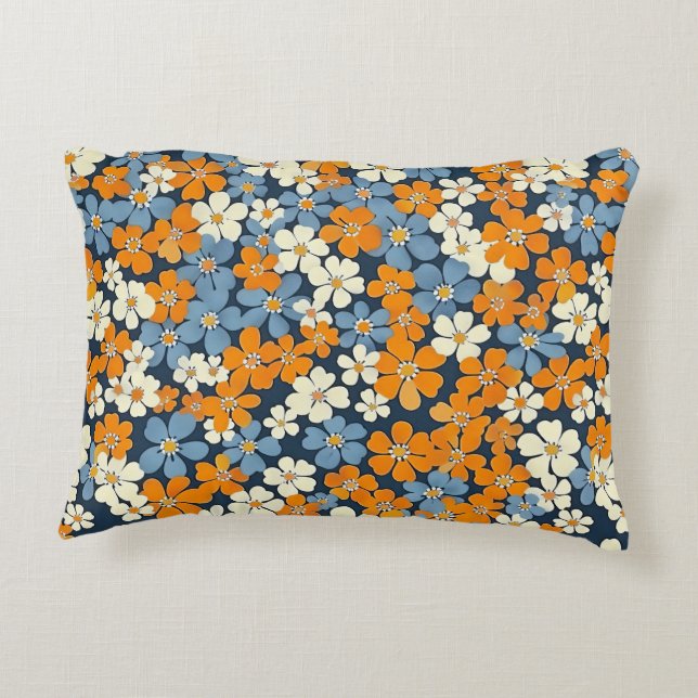 Almofada Decorativa Padrão de Flores Ditsy (Verso)