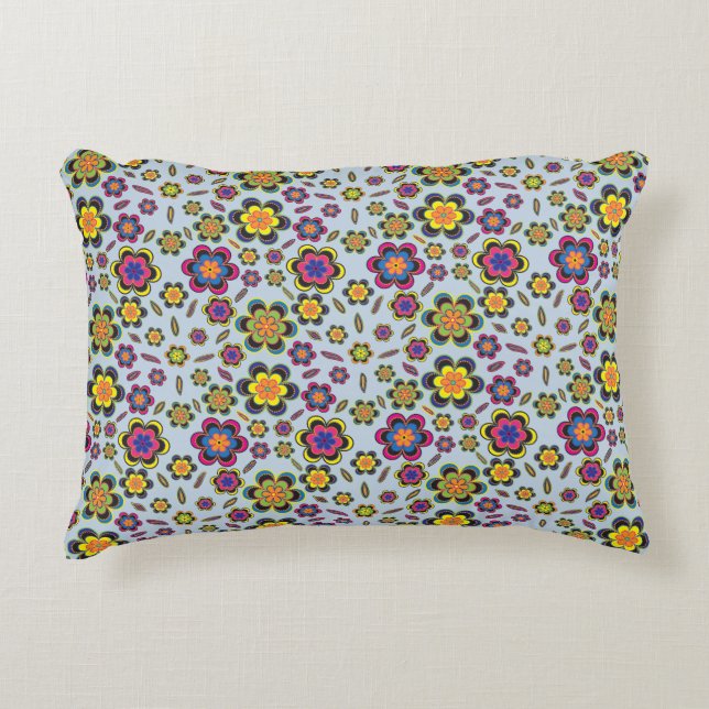 Almofada Decorativa Padrão de Flores Paisley (Frente)