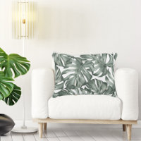 Padrão de Folhas de Oásis Moderna de Aquarela Trop