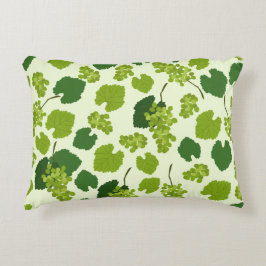 Almofada Decorativa Padrão de Folhas de Uvas e Uvas