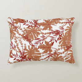 Almofada Decorativa Padrão de Folhas Florais do outono Brown