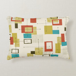 Almofada Decorativa Padrão de Formas Geométricas do Século de Médio Re