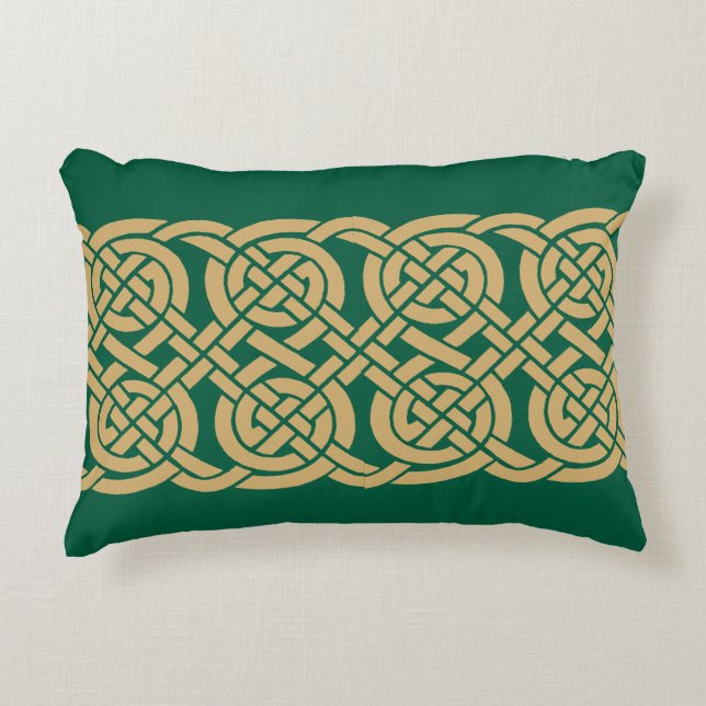 Almofada Decorativa Padrão de Friso de Nós Celtas (Frente)