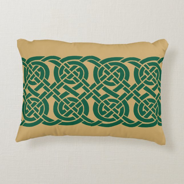 Almofada Decorativa Padrão de Friso de Nós Celtas (Verso)