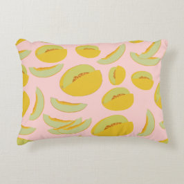 Almofada Decorativa Padrão de Fruta dos Melões de Honeydew