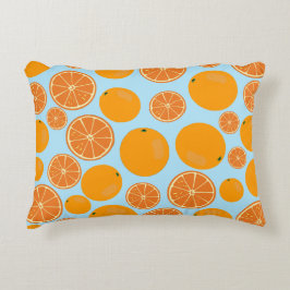Almofada Decorativa Padrão de Fruta laranja