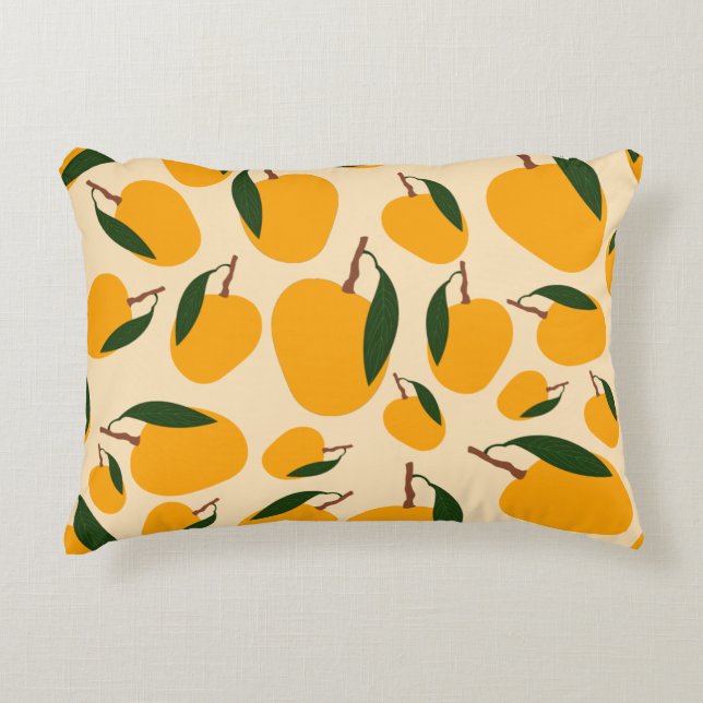 Almofada Decorativa Padrão de Fruta Mango Summer (Frente)