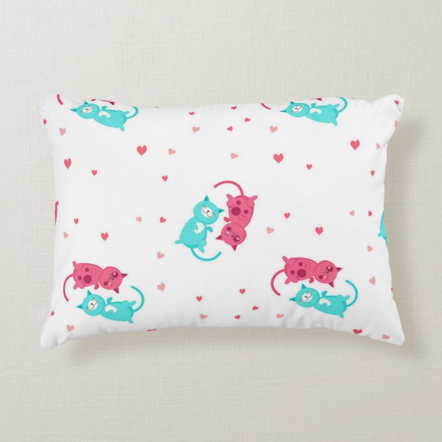 Almofada Decorativa Padrão de gato (Frente)