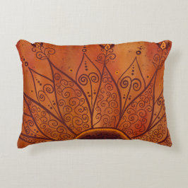 Almofada Decorativa Padrão de girassol abstrato