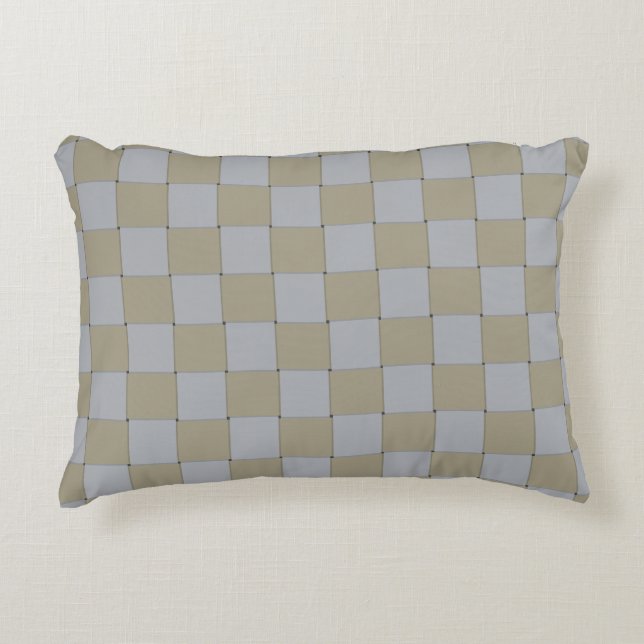 Almofada Decorativa Padrão de Gráfico de Lowkey Dourado e Prata de Xad (Frente)