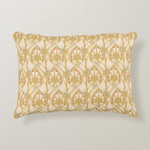 Almofada Decorativa Padrão de ilustração do retro art nouveau