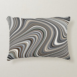 Almofada Decorativa Padrão de Linha de Curva Multicolorido Muito Único