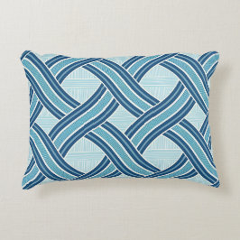 Almofada Decorativa Padrão de Linhas Azuis
