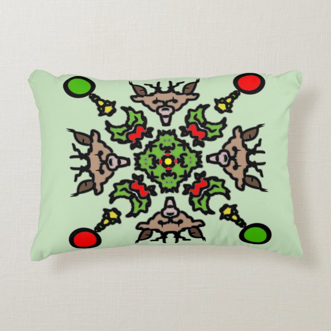 Almofada Decorativa Padrão de Mandala Floral (Frente)
