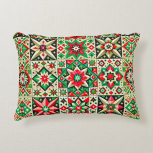Almofada Decorativa Padrão de mosaico colorido