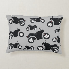 Almofada Decorativa Padrão de motocicleta