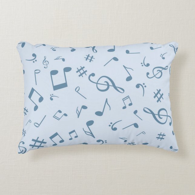 Almofada Decorativa Padrão de música (Frente)