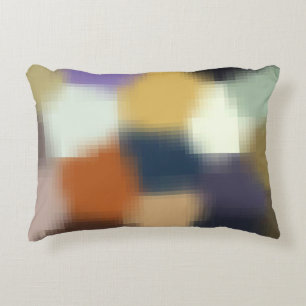 Almofada Decorativa Padrão de Na moda de bege laranja roxo Trendy Blu
