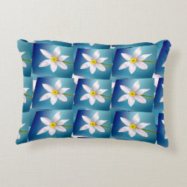 Almofada Decorativa Padrão de Narciso Branco