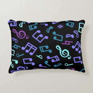 Almofada Decorativa Padrão de notas de música