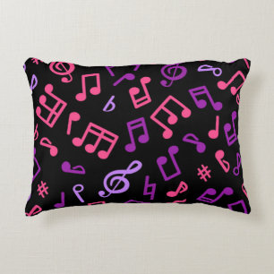 Almofada Decorativa Padrão de notas de música