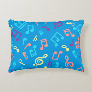 Almofada Decorativa Padrão de notas de música