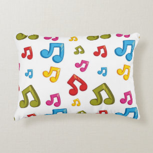 Almofada Decorativa padrão de notas musicais